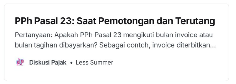 menghindari salah kaprah pemotongan pph pasal 23 